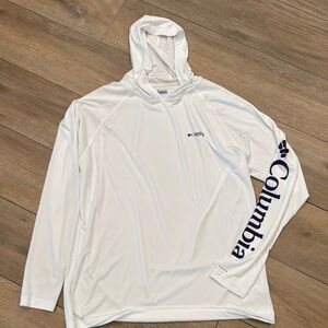 Columbia White Performance Hoodie SZ XL
